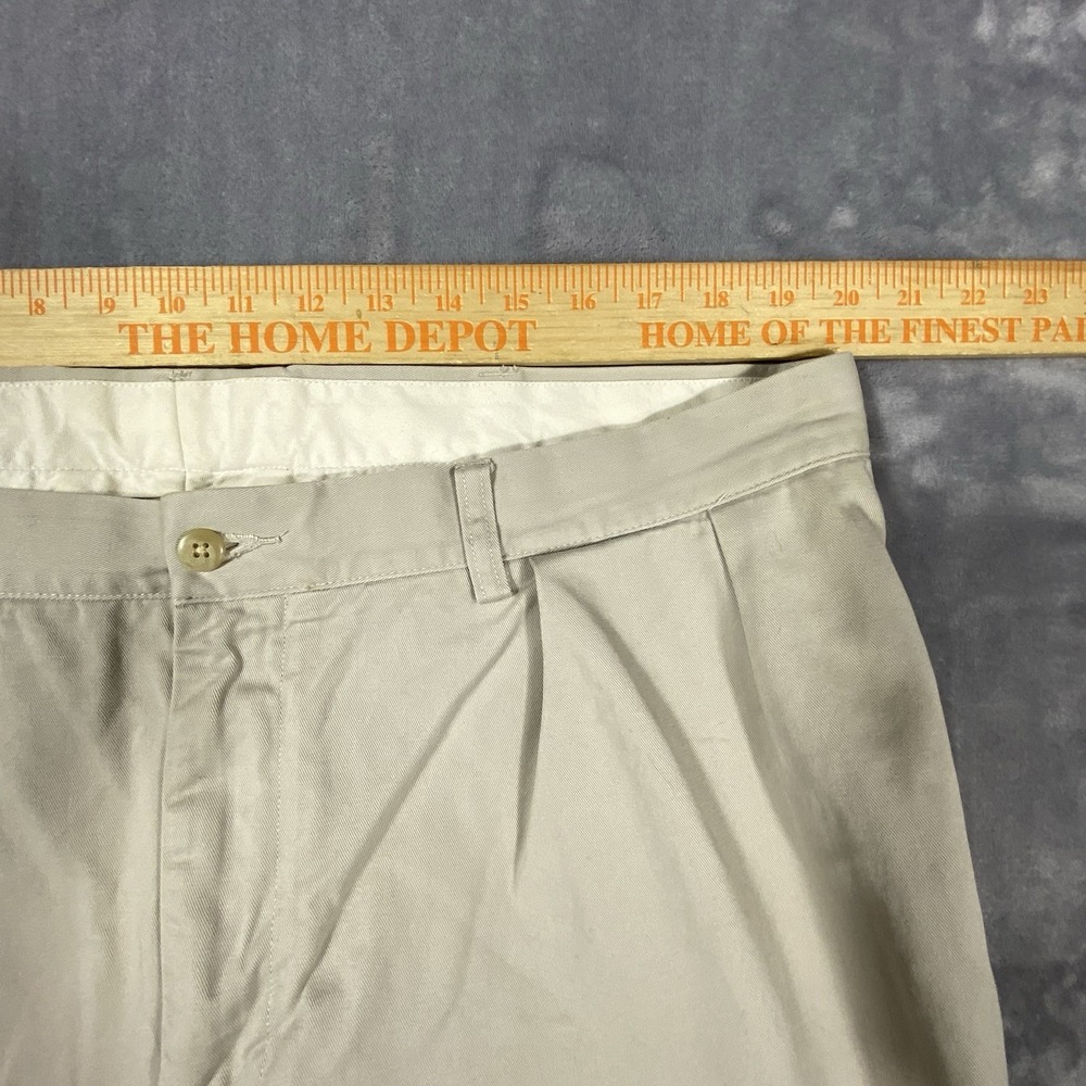 Polo Ralph Lauren Ethan Pant 40x32 Mens Khaki Chinos Pleated Front Preppy Dad - Picture 8 of 10